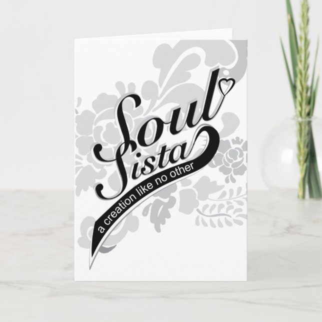 Tarjeta de felicitación Soul Sista (Anverso)