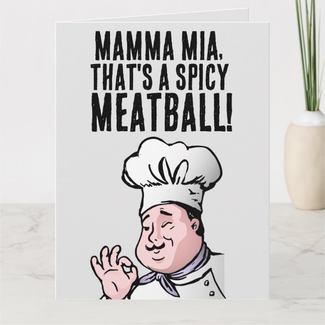 Tarjeta de felicitación SPICY MEATBALL ITALIANO BI (Anverso)