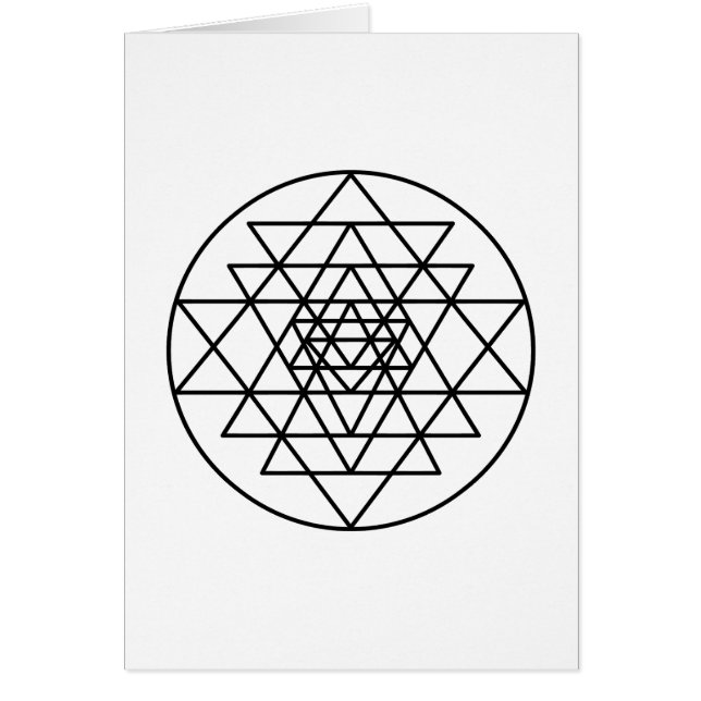 Tarjeta de felicitación Sri Yantra (Frente)