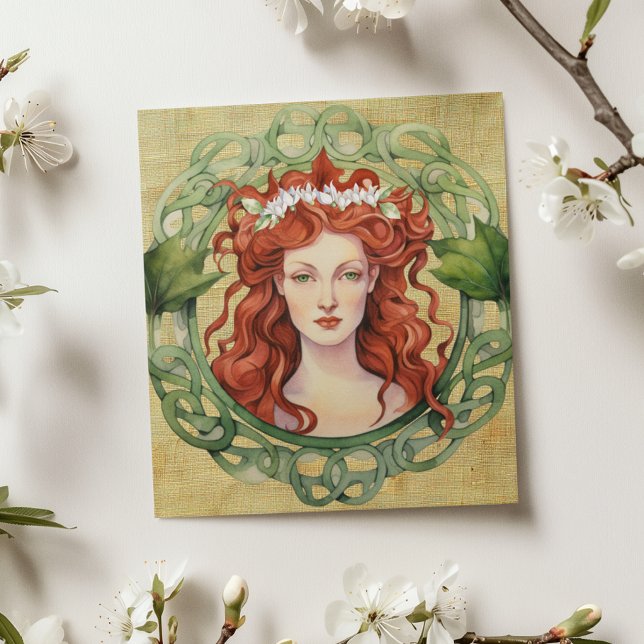 Tarjeta de felicitación St. Brigid Imbolc Wreath P (Subido por el creador)