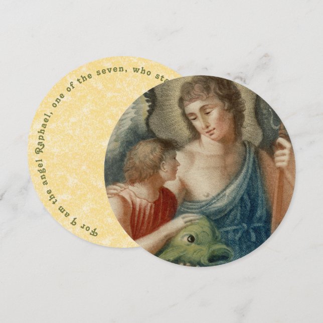 Tarjeta de felicitación St. Raphael the Archangel  (Anverso / Reverso)