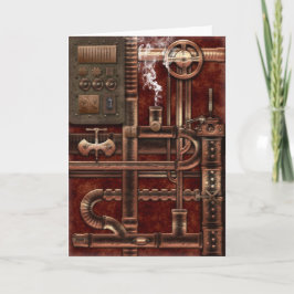 Tarjeta de felicitación Steampunk Design