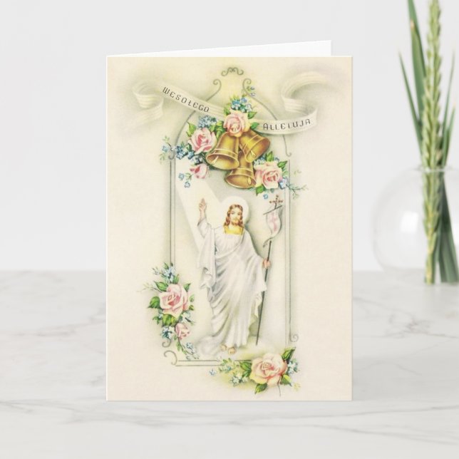 Tarjeta de felicitación subida polaco de señor (Anverso)