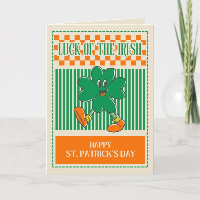 Tarjeta de felicitación Suerte de los irlandeses (Anverso)