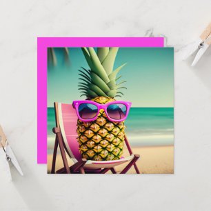 Tarjeta de felicitación Sun Kissed Pineapple Blank