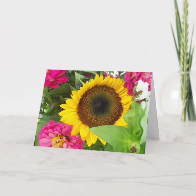 Tarjeta de felicitación: Sunflower Bouquet_ (Anverso)