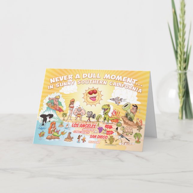 Tarjeta de felicitación Sunny Southern California  (Anverso)