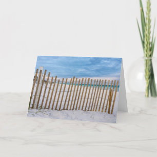 Tarjeta de felicitación Sunrise Destin Beach Fence