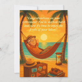Tarjeta de felicitación Sunset Beach Retirement