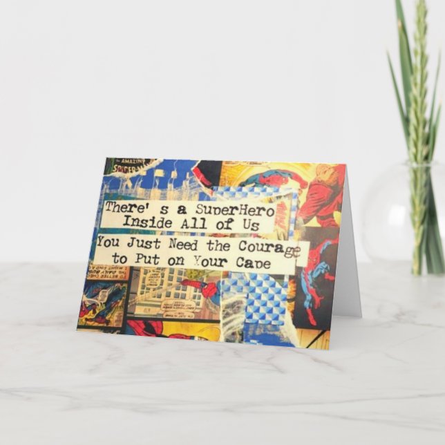 Tarjeta de felicitación Super Hero (Anverso)