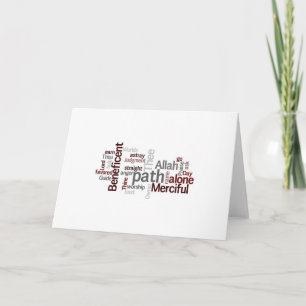 Tarjeta de felicitación Surah Al-Fatiha Wordle