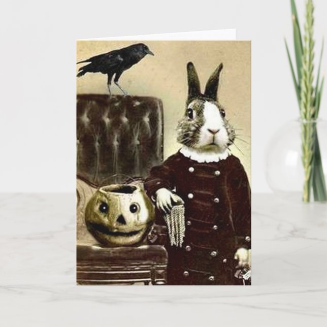 Tarjeta de felicitación surrealista de Halloween (Anverso)
