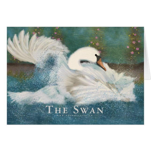 Tarjeta de felicitación SWAN ~ (Anverso (Horizontal))