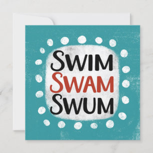 Tarjeta de felicitación Swim Swum