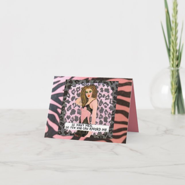 TARJETA DE FELICITACIÓN.  TAN muchos hombres. Tan (Anverso)