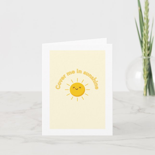 Tarjeta de felicitación, tarjeta de cúbreme de sol (Anverso)
