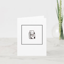 Tarjeta de felicitación, tarjeta de leche de vaca,