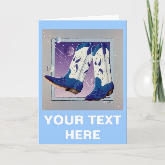 Tarjeta de felicitación, tarjeta de nota - Cowboy  (Anverso)