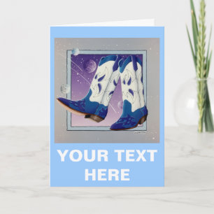 Tarjeta de felicitación, tarjeta de nota - Cowboy 