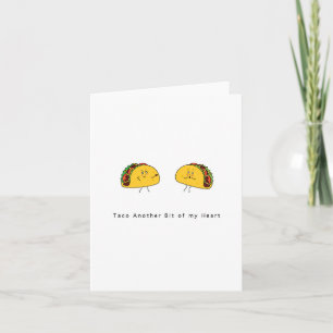 Tarjeta de felicitación, tarjeta temática de taco,