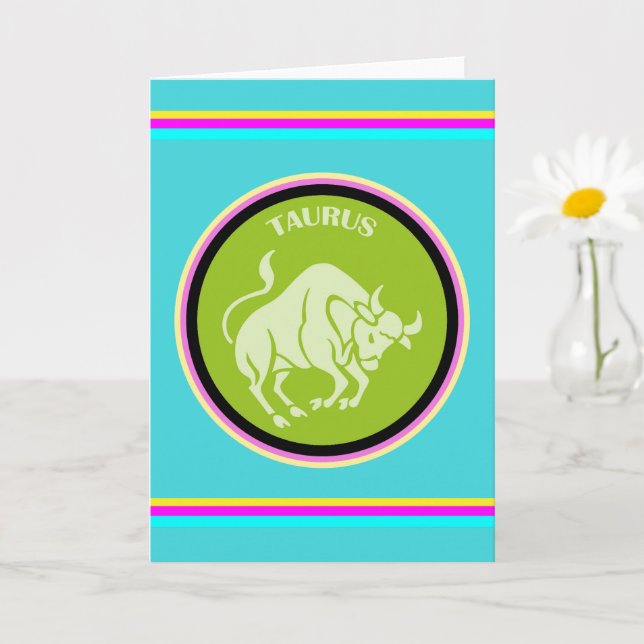 Tarjeta de felicitación Tauro (Planta pequeña)