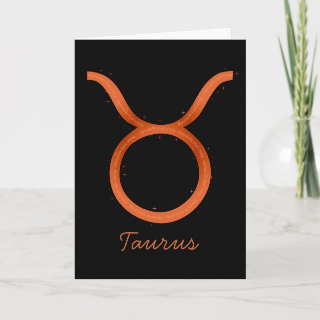 Tarjeta de felicitación Taurus - en blanco (Anverso)