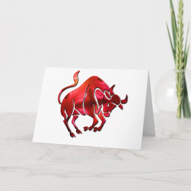 Tarjeta de felicitación Taurus Symbol (Anverso)