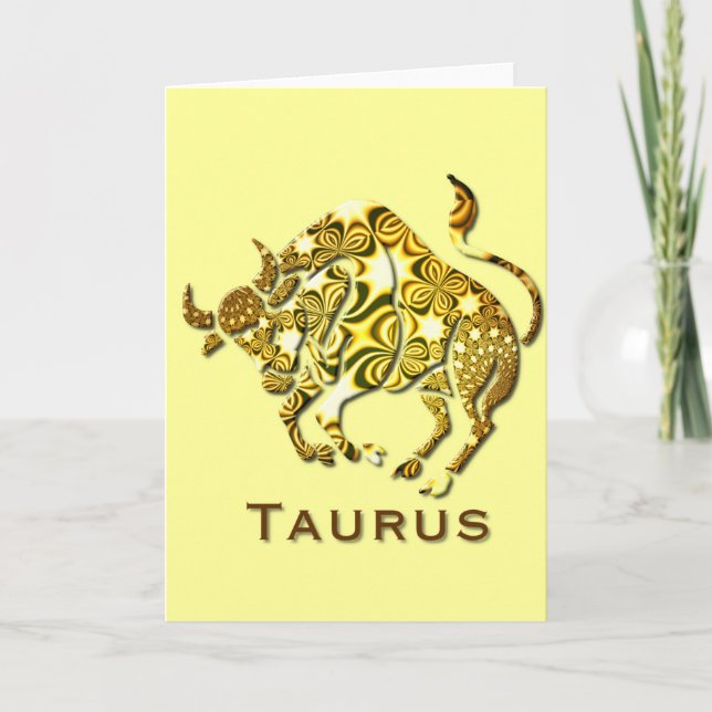 Tarjeta de felicitación Taurus Zodiac (Anverso)