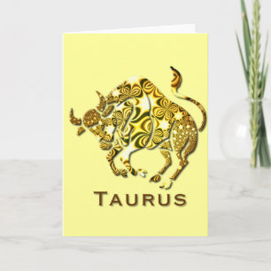 Tarjeta de felicitación Taurus Zodiac