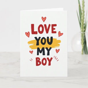 Tarjeta de Felicitación 'Te Amo Mi Chico'