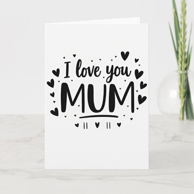 Tarjeta de Felicitación Te Quiero Mamá (Anverso)
