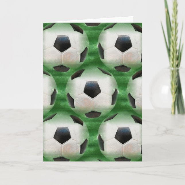 tarjeta de felicitación temática del fútbol (Anverso)