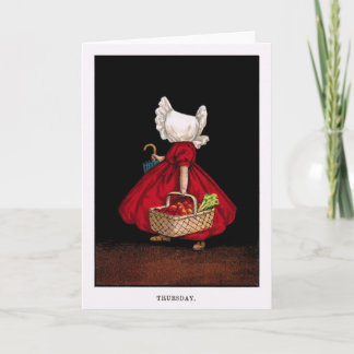 Tarjeta de felicitación temprana de 1900's jueves