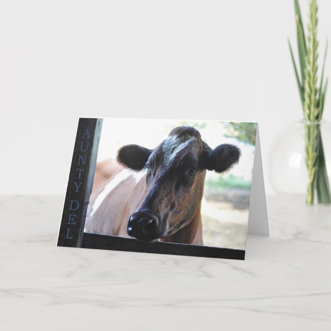 Tarjeta de felicitación: tía Del (Anverso)