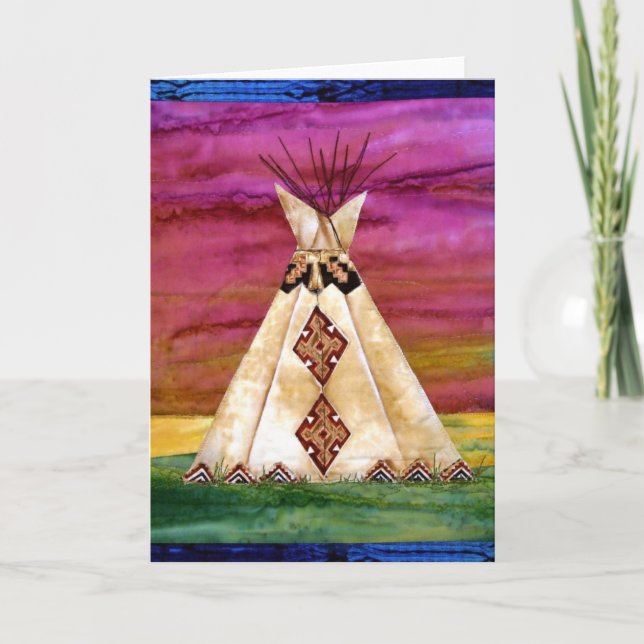 Tarjeta de felicitación, tienda de los indios (Anverso)