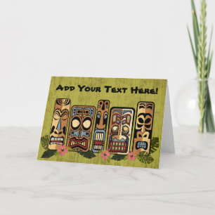 Tarjeta de felicitación Tiki Fiesta