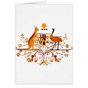 Tarjeta de felicitación Tintada Australia COA