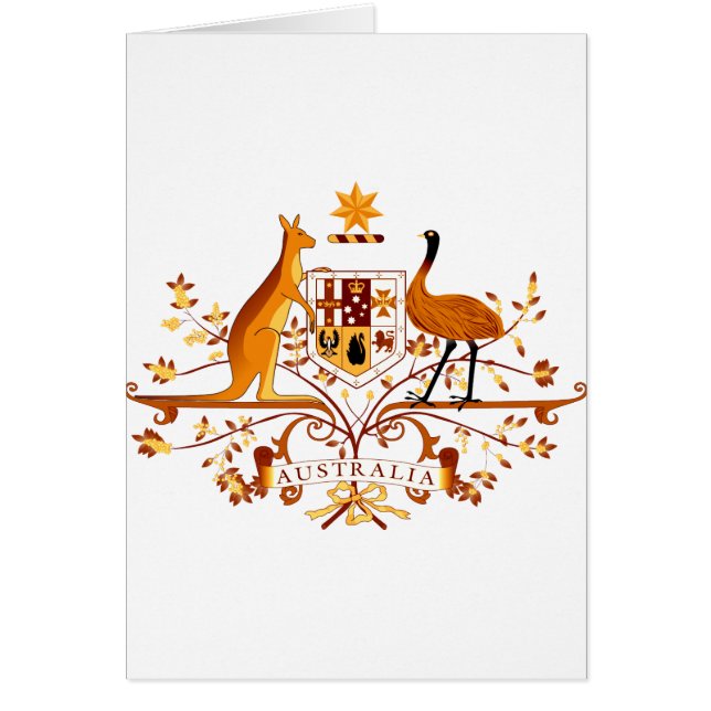 Tarjeta de felicitación Tintada Australia COA (Frente)