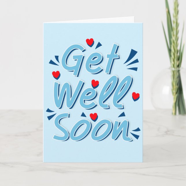 Tarjeta de felicitación - Tipografía azul clara (Anverso)
