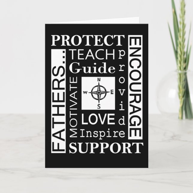 Tarjeta de felicitación/tipografía del Día del Pad (Anverso)