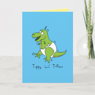Tarjeta de felicitación tippy Lil T-Rex Baby Dinos