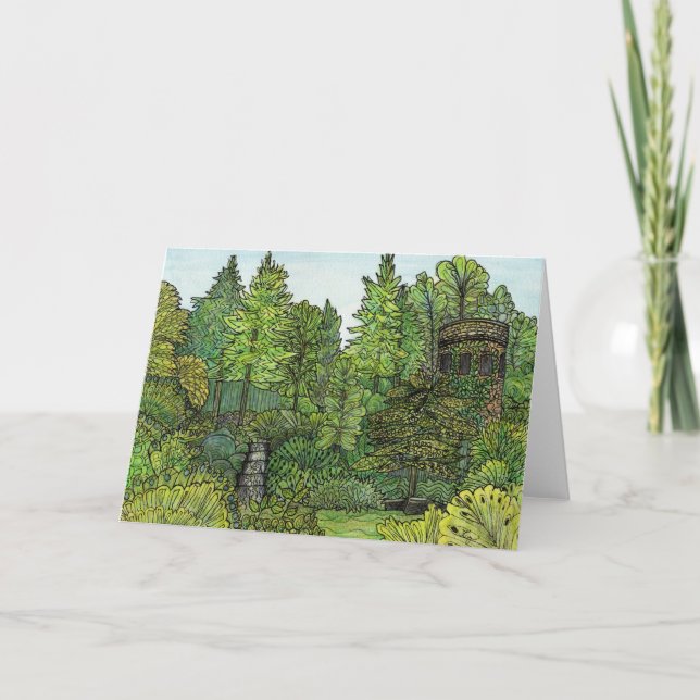 Tarjeta de felicitación - Torre de Reloj de Garden (Anverso)