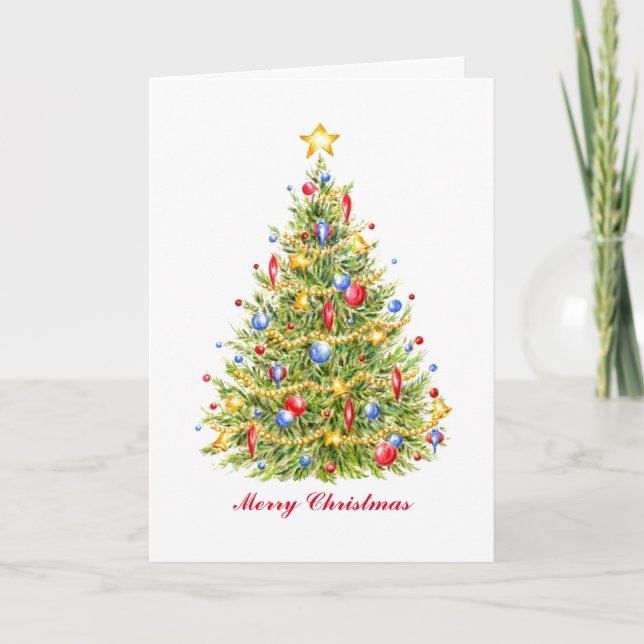Tarjeta de felicitación tradicional de árbol de Na (Anverso)