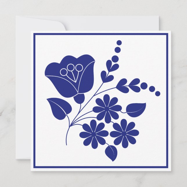 Tarjeta de felicitación tradicional de ornamento f (Anverso)