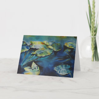 Tarjeta de felicitación tranquila del agua