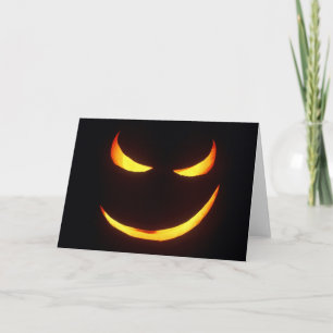 Tarjeta de felicitación traviesa de la calabaza de