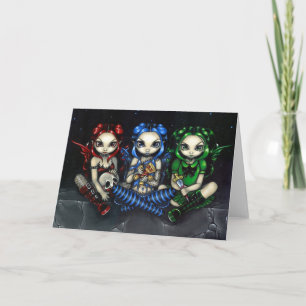 Tarjeta de felicitación "traviesa, traviesa y