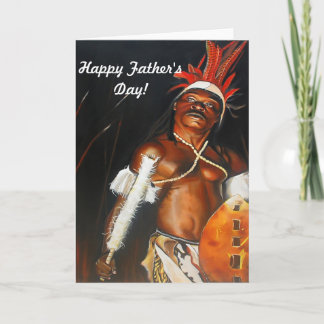 Tarjeta de felicitación tribal del guerrero del