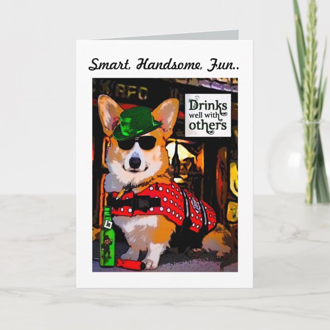 Tarjeta de felicitación tricolora elegante del día (Anverso)