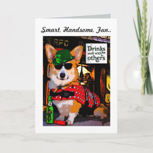 Tarjeta de felicitación tricolora elegante del día